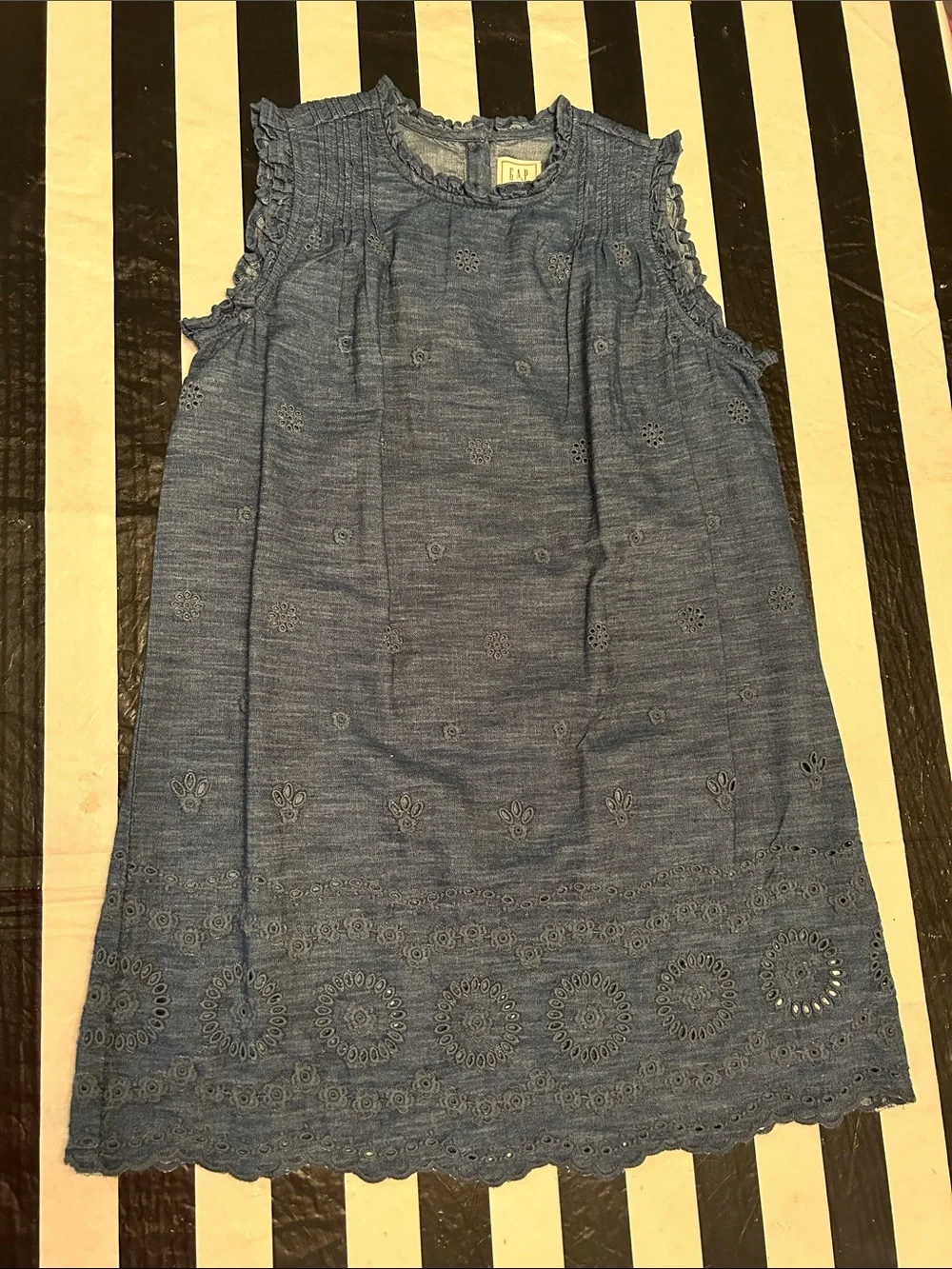 GAP Blue Eyelet Sleeveless Summer Dress
